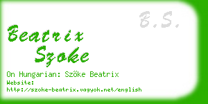 beatrix szoke business card