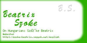 beatrix szoke business card